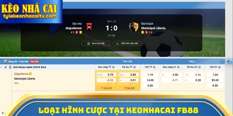 Loại hình cược tại Keonhacai FB88